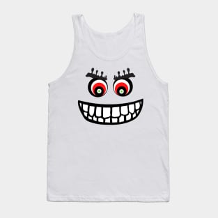 smiley face with crazy eyes Tank Top